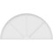 Ekena Millwork Half Round 3 Spoke Architectural Grade PVC Pediment, 78"W x 39"H x 2"P PEDPS078X390HRO03 - alternate 2